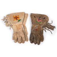 Plateau Beaded Hide Gauntlets