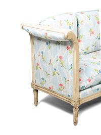 A Louis XVI Cream-Painted Lit du Jour