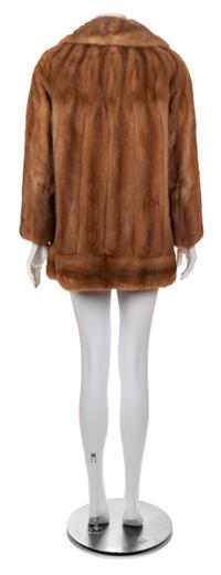 A Light Brown Mink Jacket, No size.