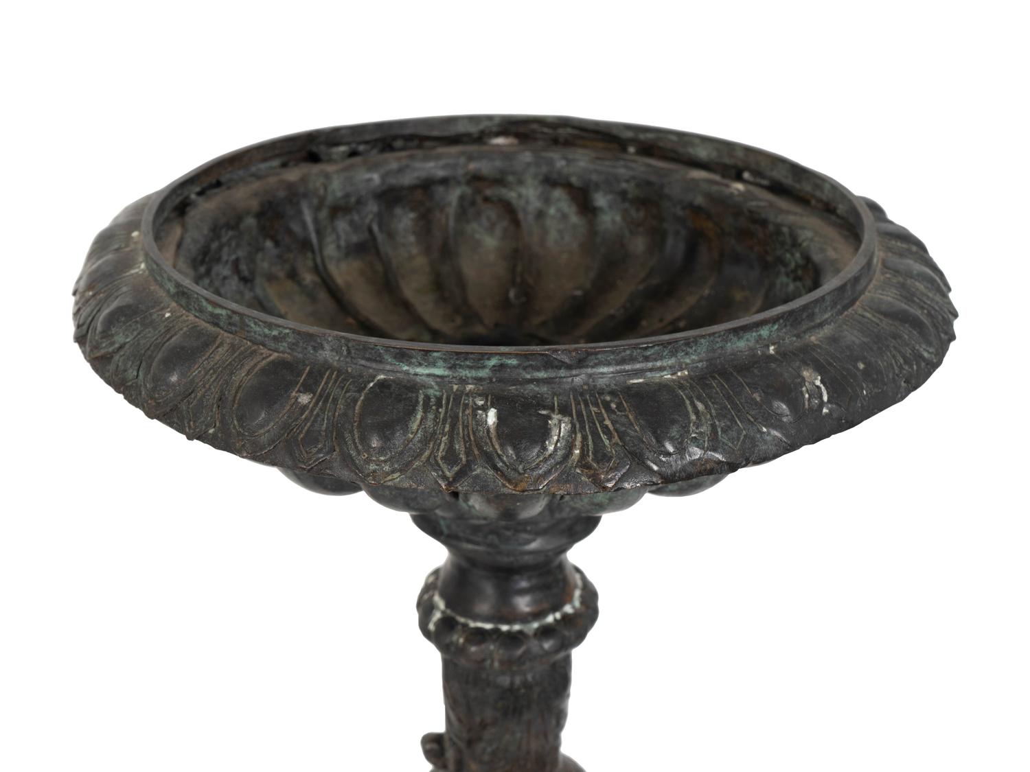 A Pair of Large Patinated Bronze Prickets — 19TH CENTURY