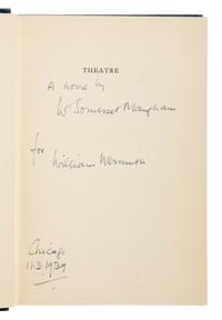 Maugham, W. Somerset (1874-1965). Theatre . London: William Heinemann Ltd.,1937.