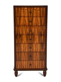 An Art Deco Style Rosewood and Mahogany Semainier