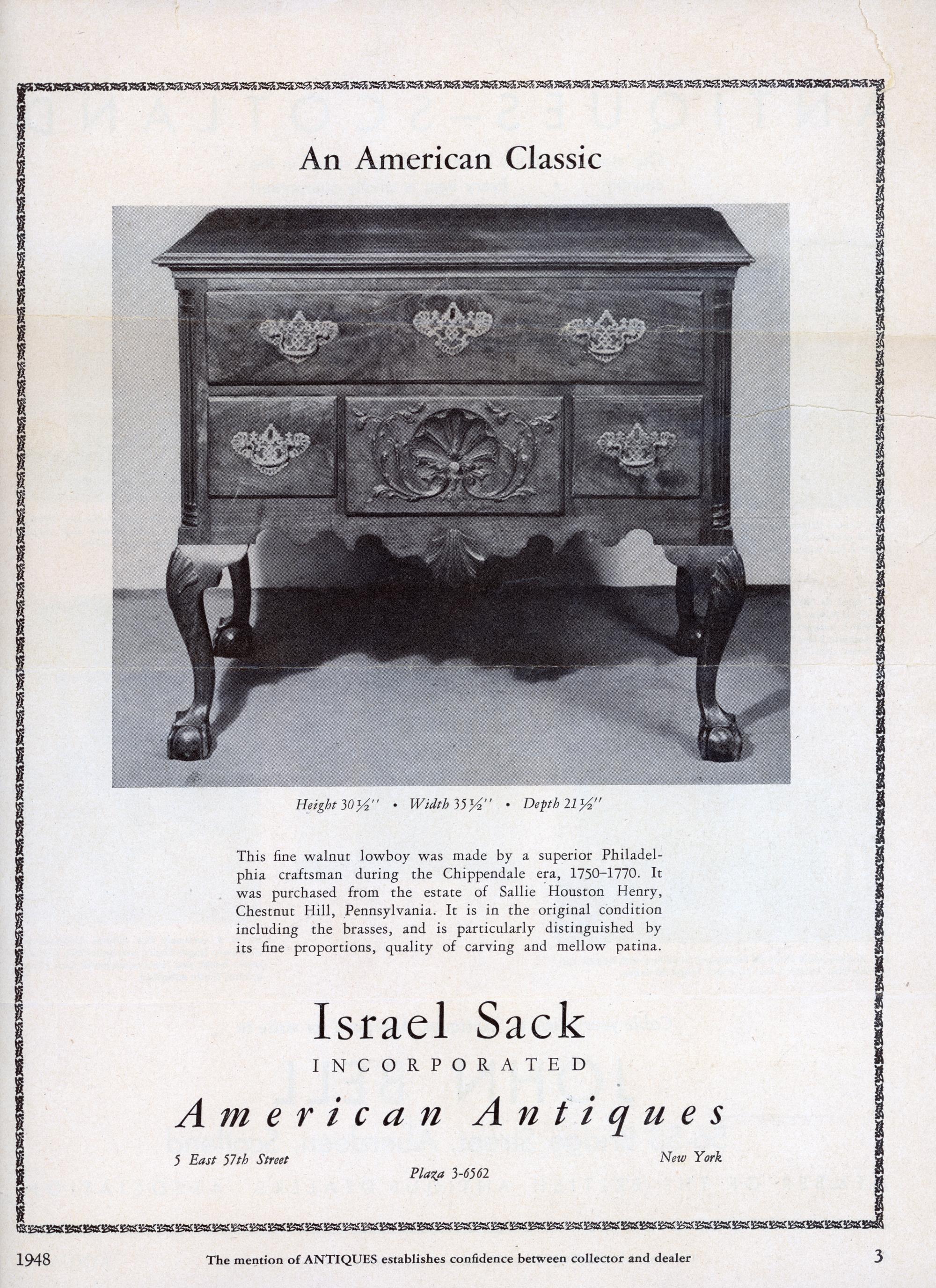 A Chippendale Carved Walnut Dressing Table
