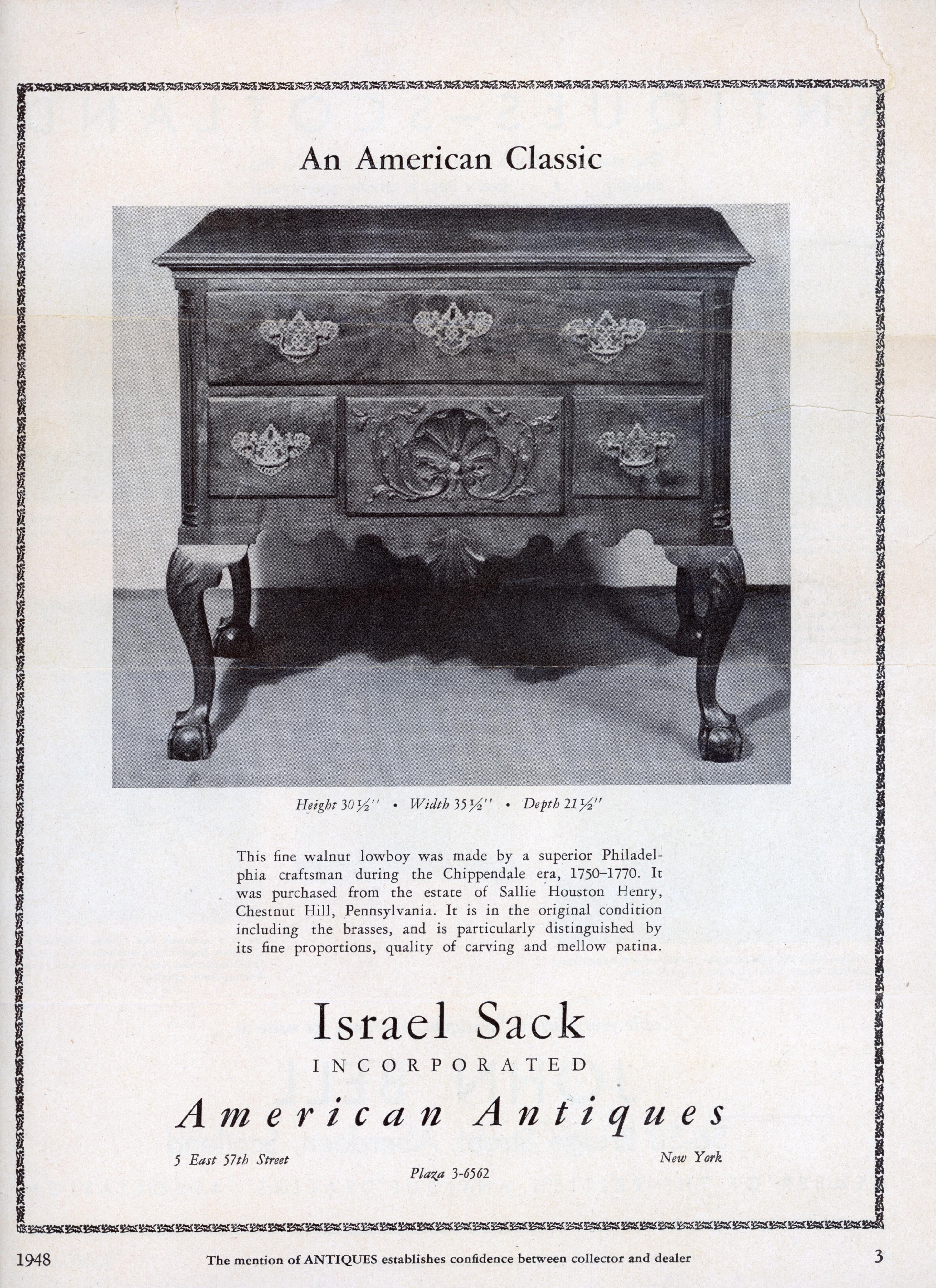 A Chippendale Carved Walnut Dressing Table