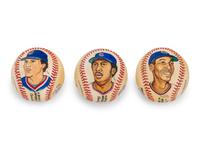 A Collection of Chicago Cubs Signed Autograph Hall of Fame Portrait Baseballs (Beckett Authentication Services)