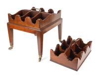 Two English Mahogany Decanter Trays — 19TH CENTURY