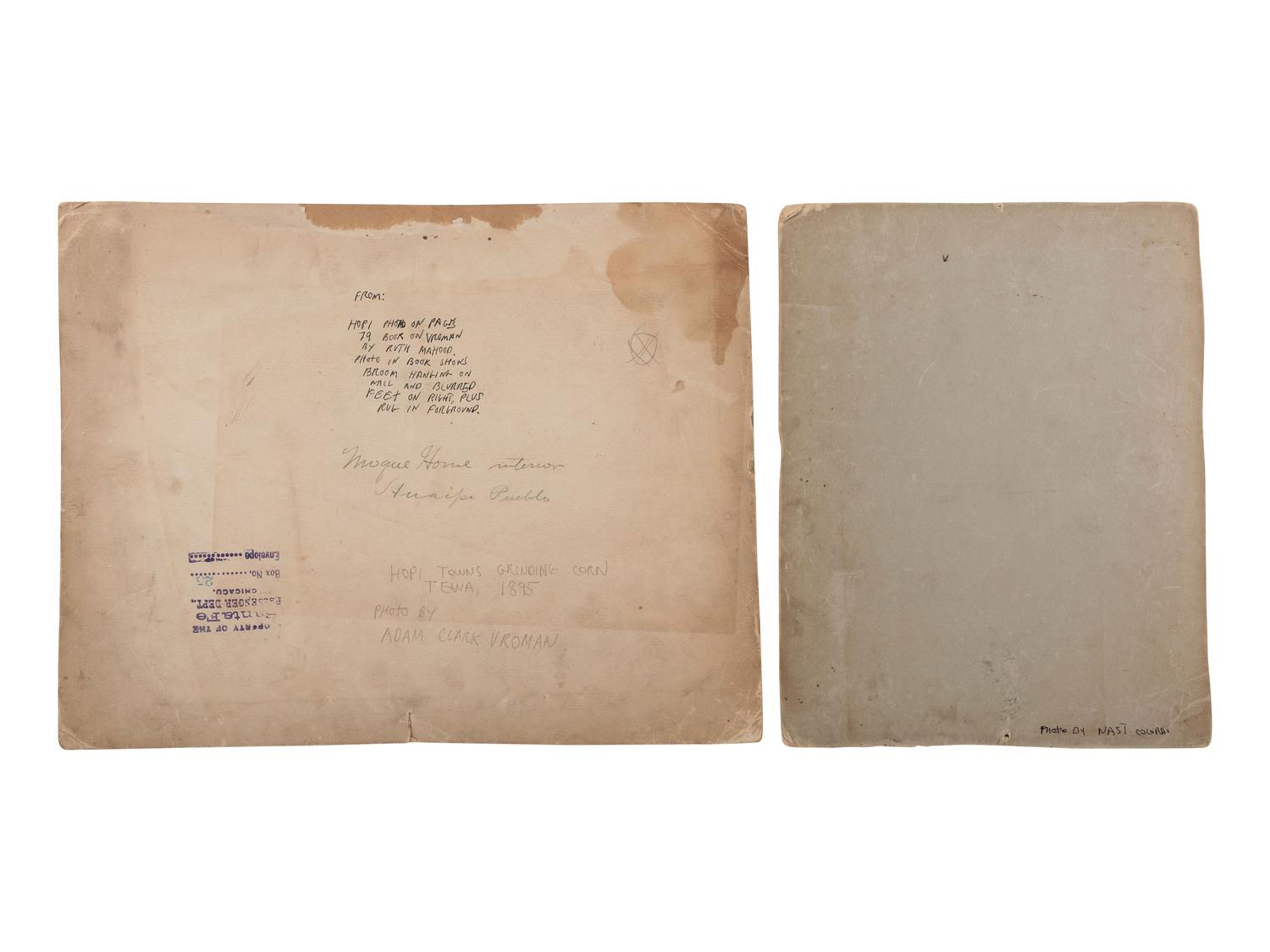 [NATIVE AMERICANS - PHOTOGRAPHY]. A group of photographs, stereoviews, and real photo postcards of Native American subjects, including a cyanotype.