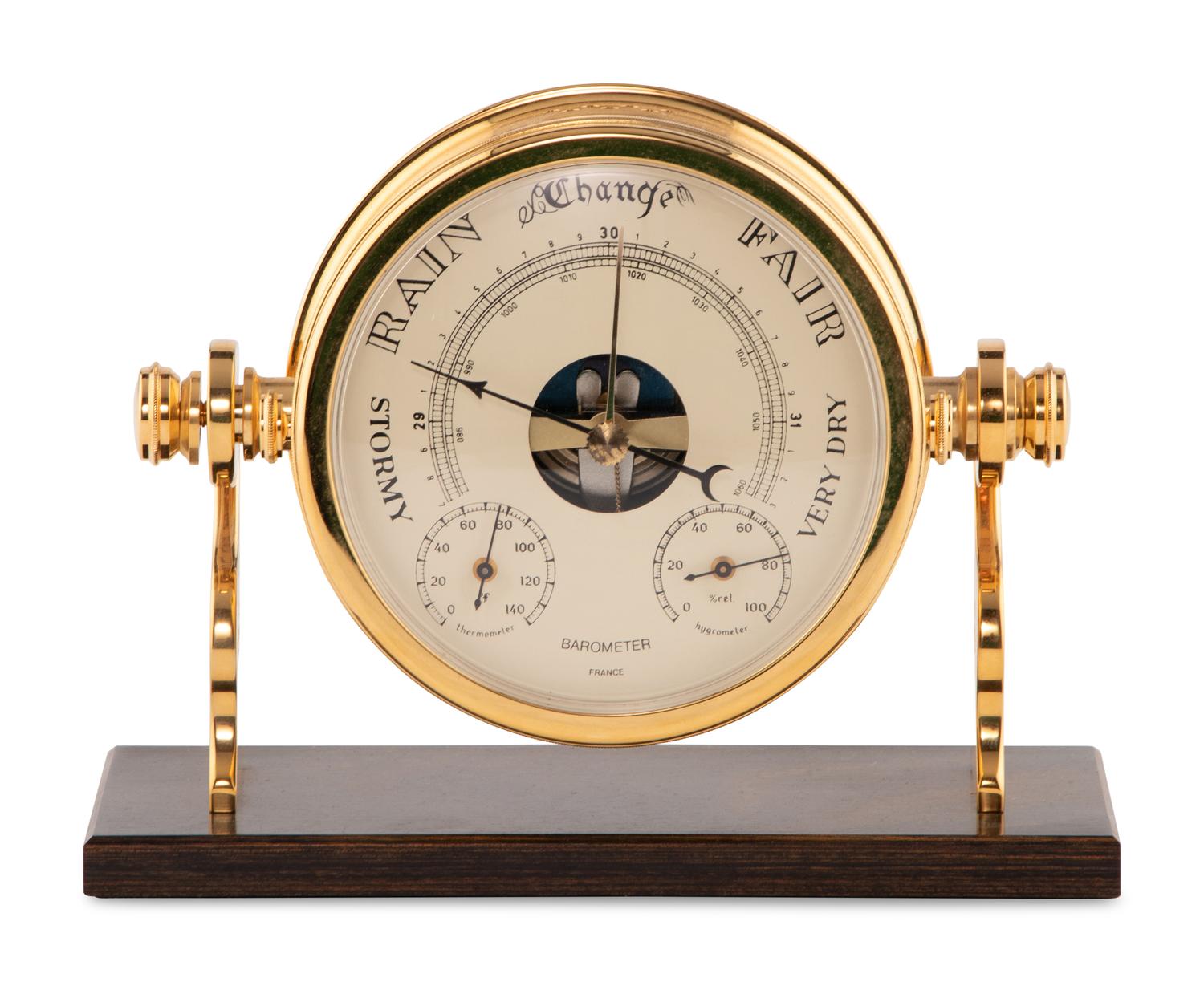 A French Brass Ship's Barometer