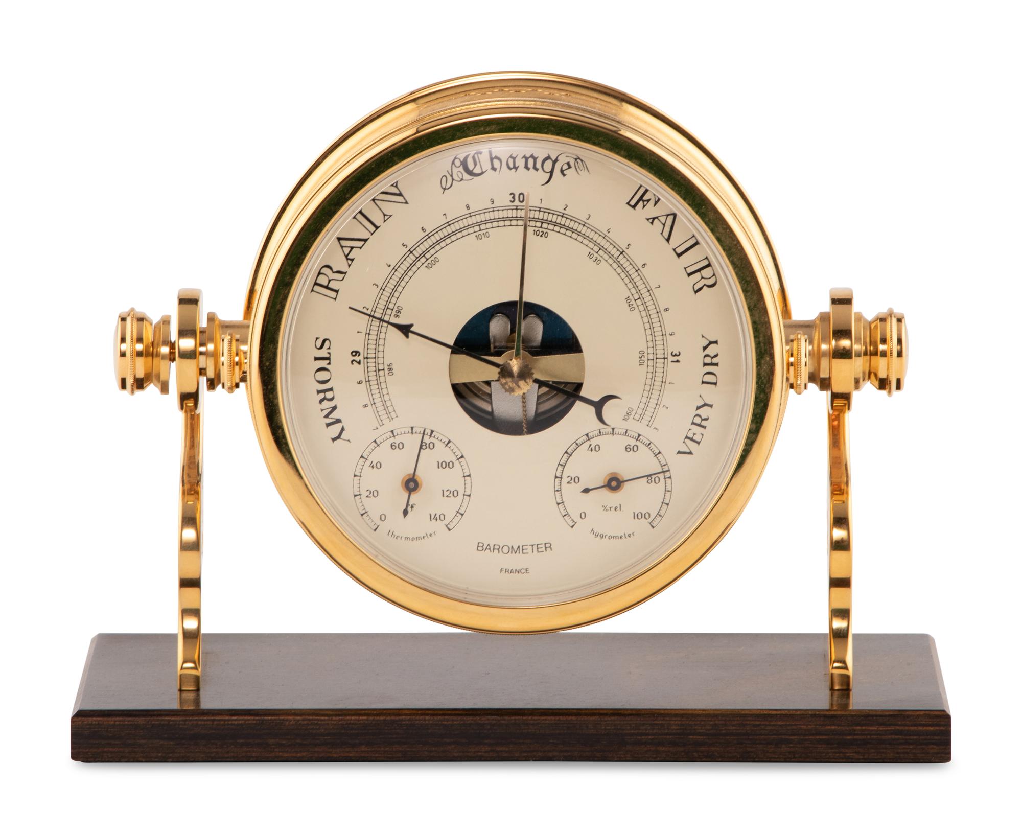 A French Brass Ship's Barometer