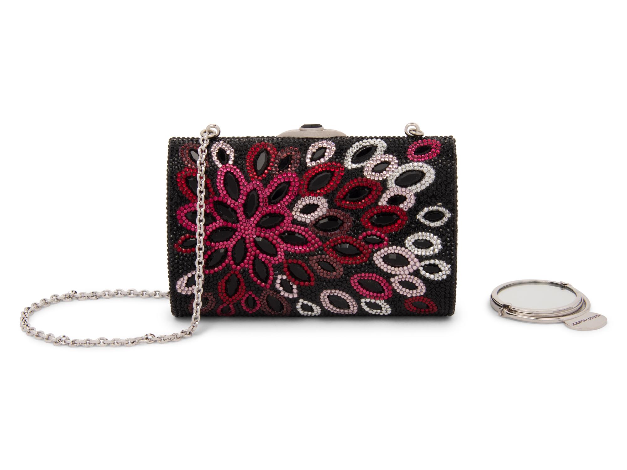 Judith Leiber Pink Flower Minaudière Clutch