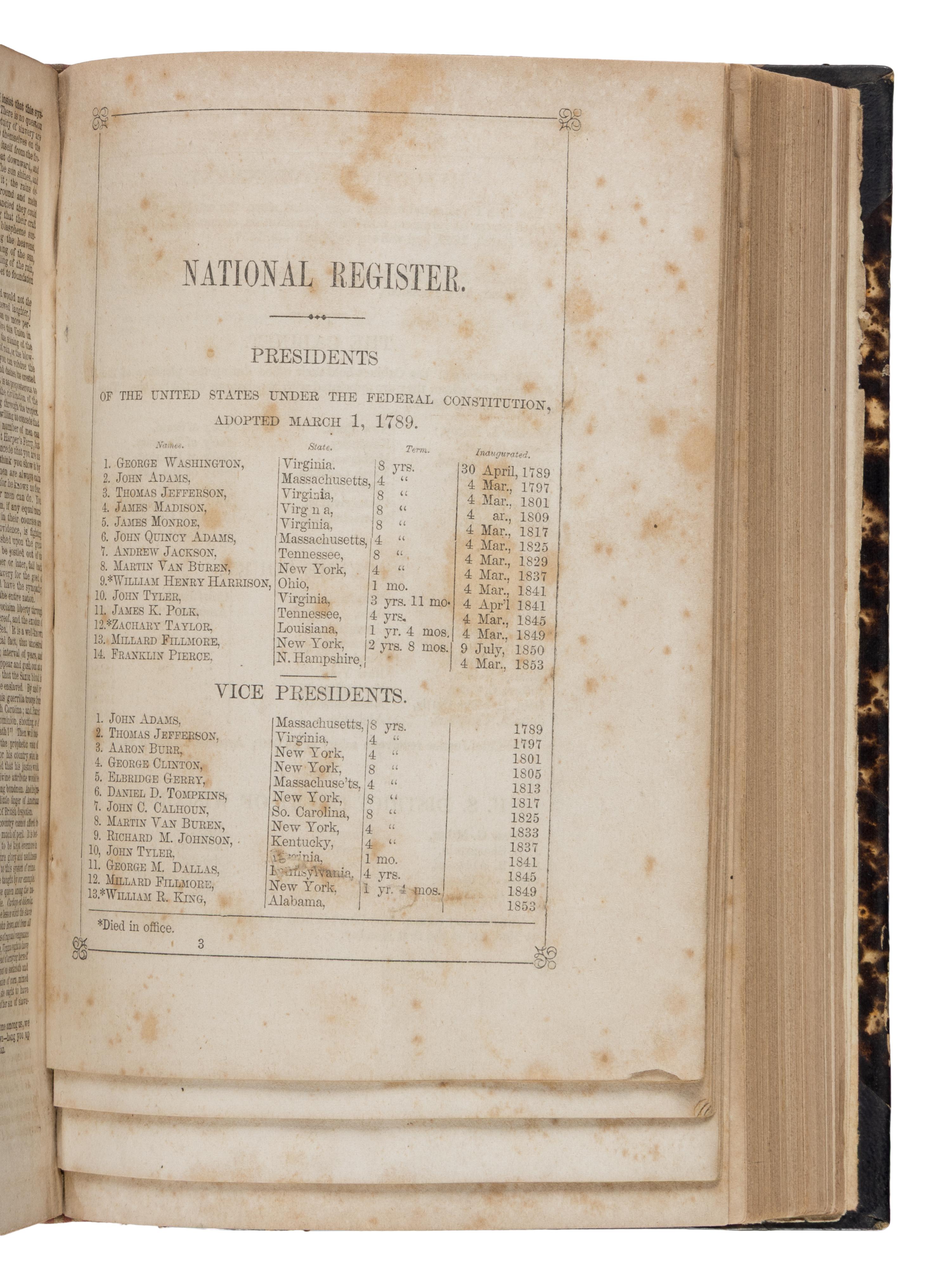 [Hunt, John Warren (1826-1859)]. The Wisconsin Almanac and Annual Register, 1856 . [Milwaukee: Rufus King & Co., 1855].
