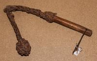 A Leather Elephant Whip Length 27 inches.