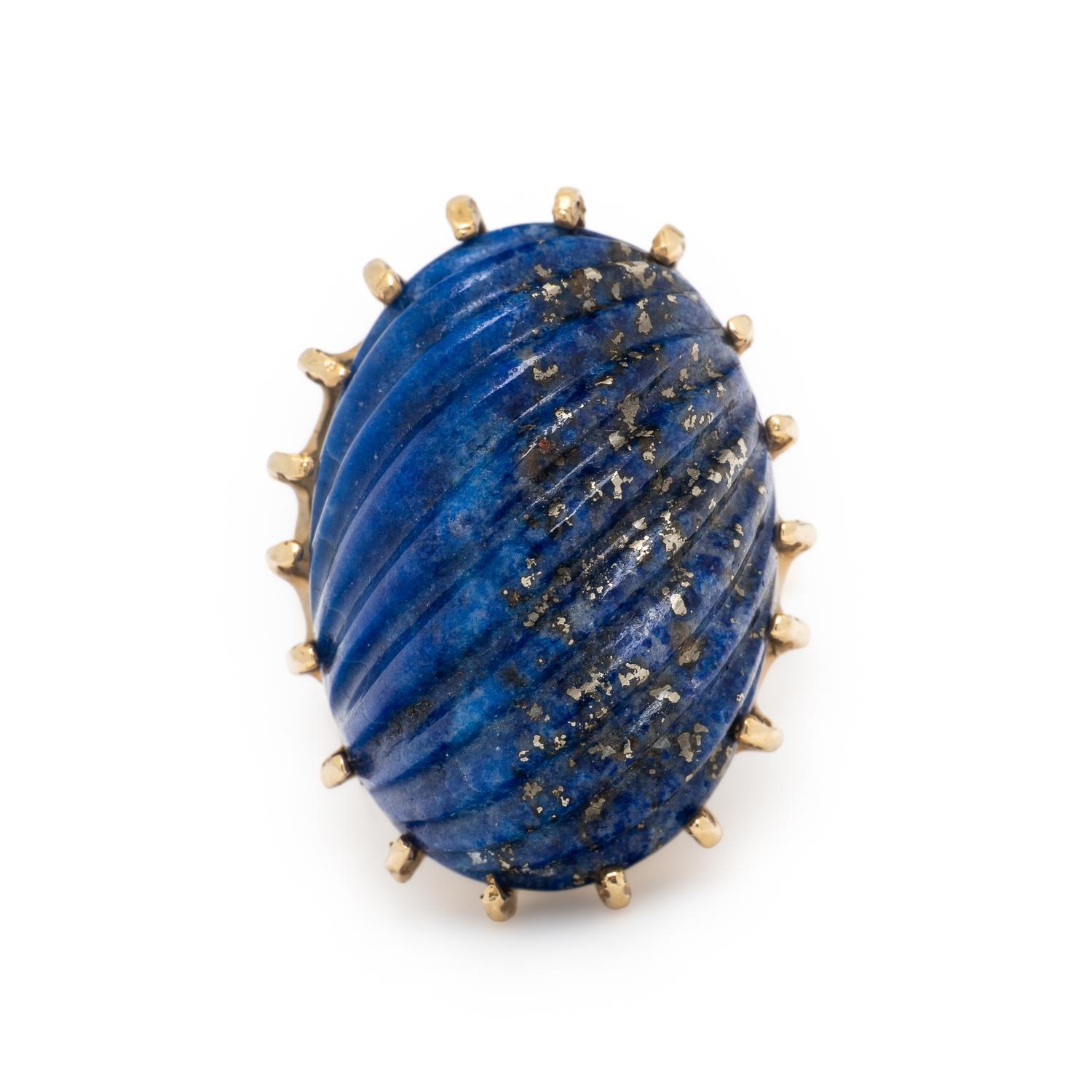 Lapis Lazuli and Yellow Gold Ring