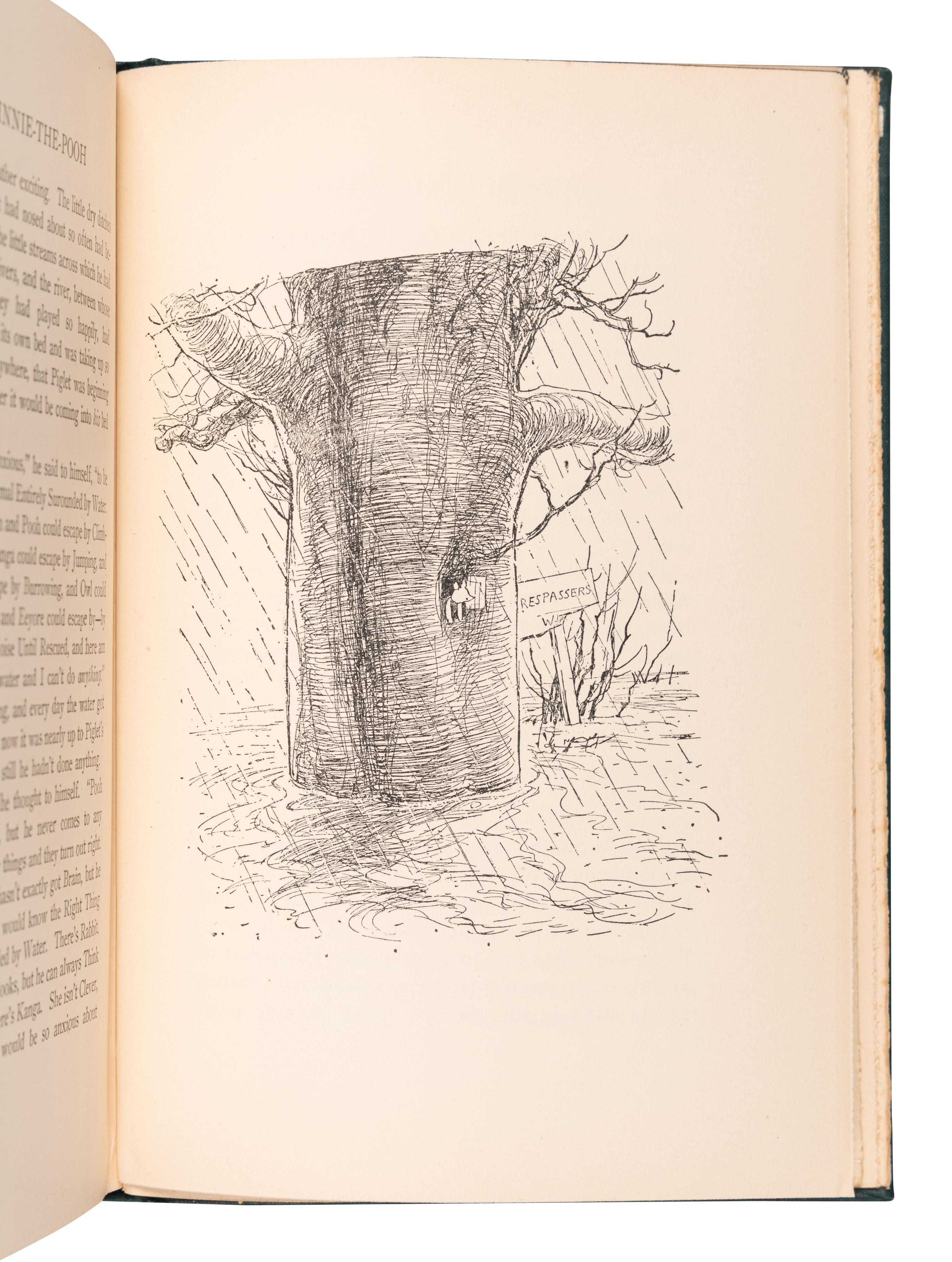 MILNE, Alan Alexander (1882-1956). Winnie-the-Pooh . Ernest H. Shepard, illustrator. [New York]: E.P. Dutton & Company, 1926.
