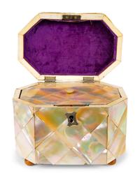 A Victorian Mother-of-Pearl Tea Caddy — 19TH CENTURY