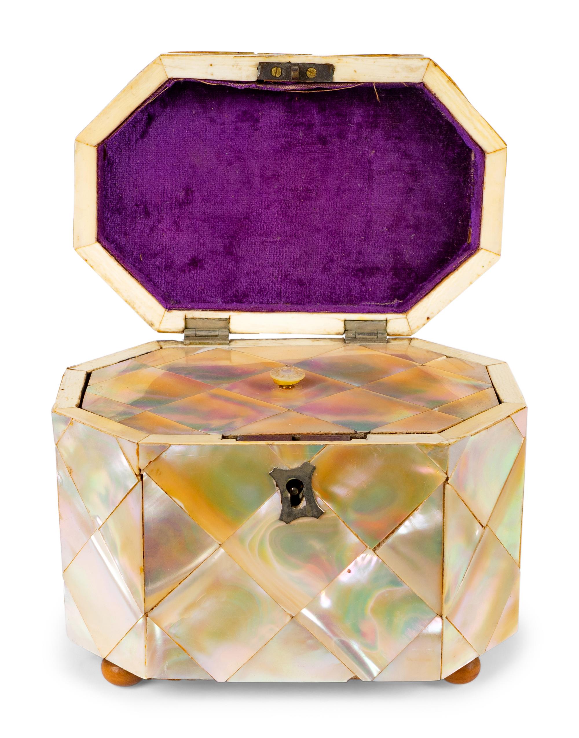 A Victorian Mother-of-Pearl Tea Caddy — 19TH CENTURY