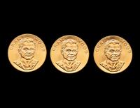 [PRIVATE ISSUE] Three 1980 American Arts Commemorative Series Grant Wood Gold Coins