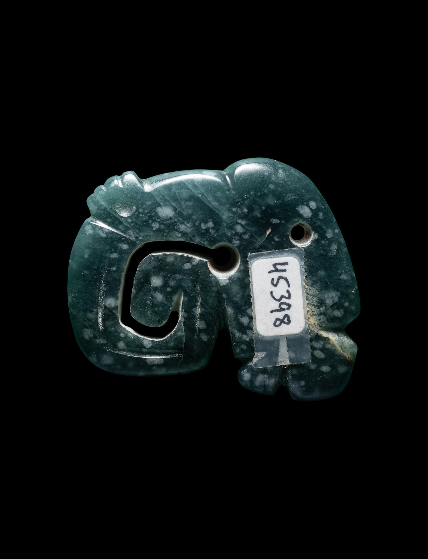 A Costa Rican Jade Beak-Bird Pendant
