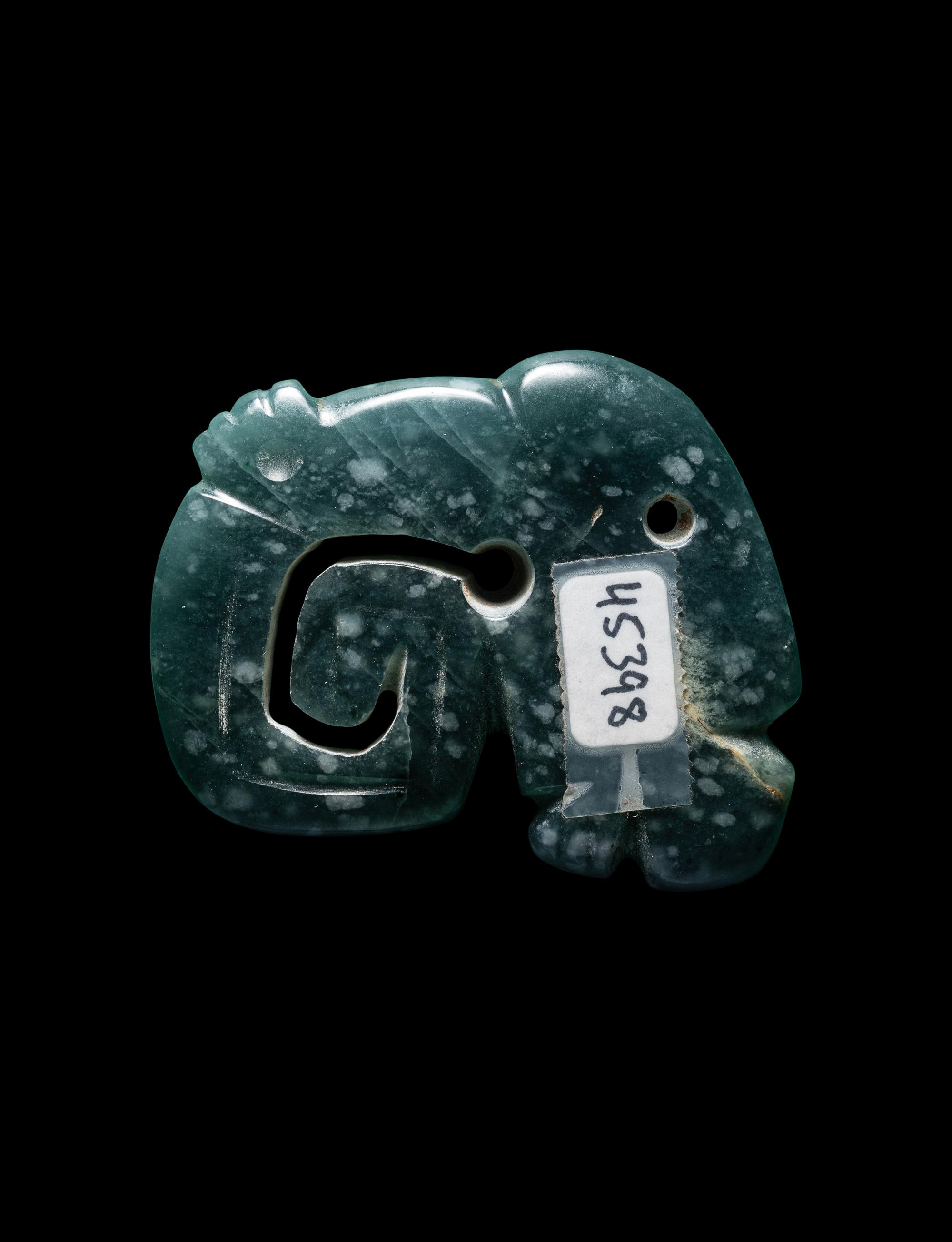 A Costa Rican Jade Beak-Bird Pendant