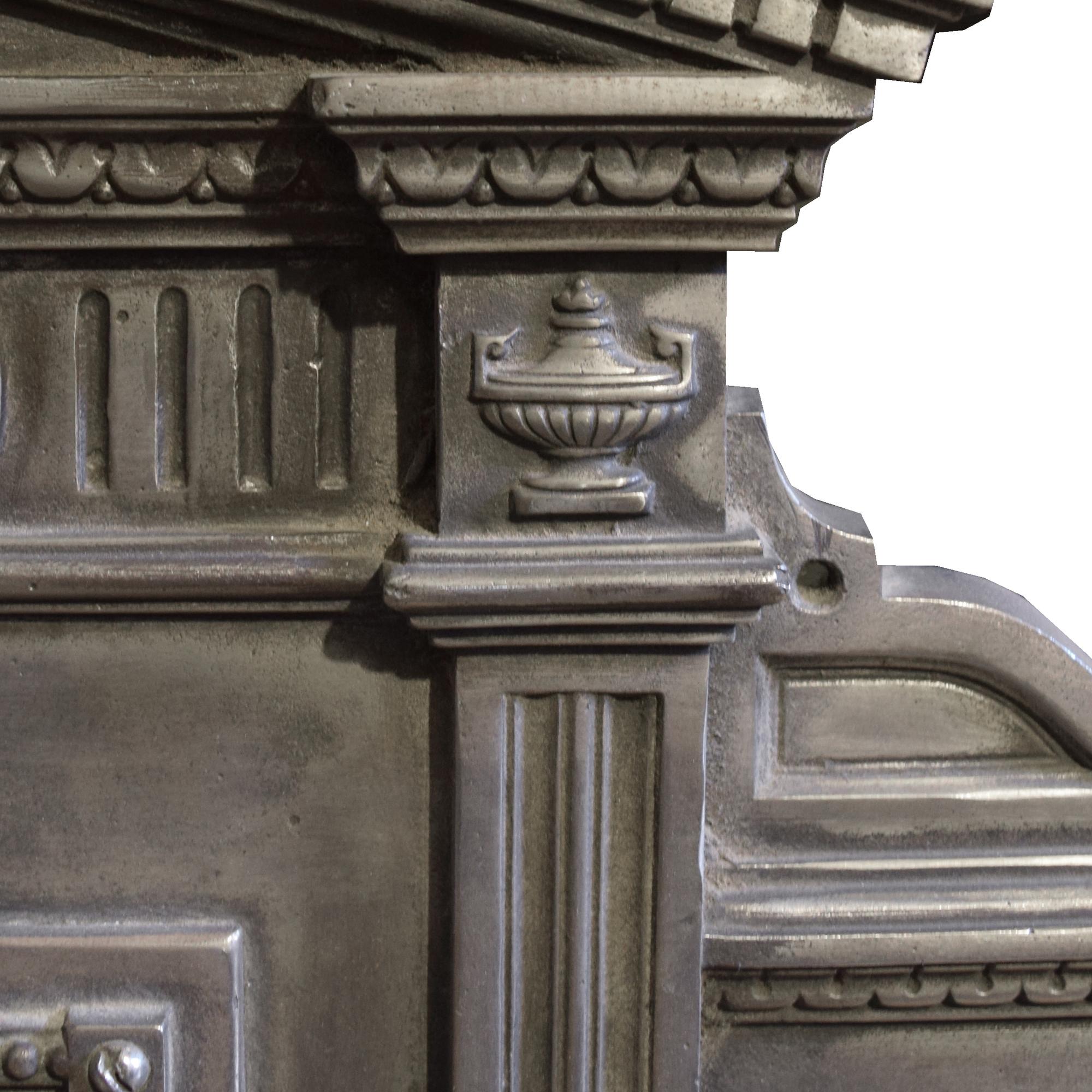 A Cast Iron Overmantel 50" W x 3" D x 27.5" H — England, Circa 1880