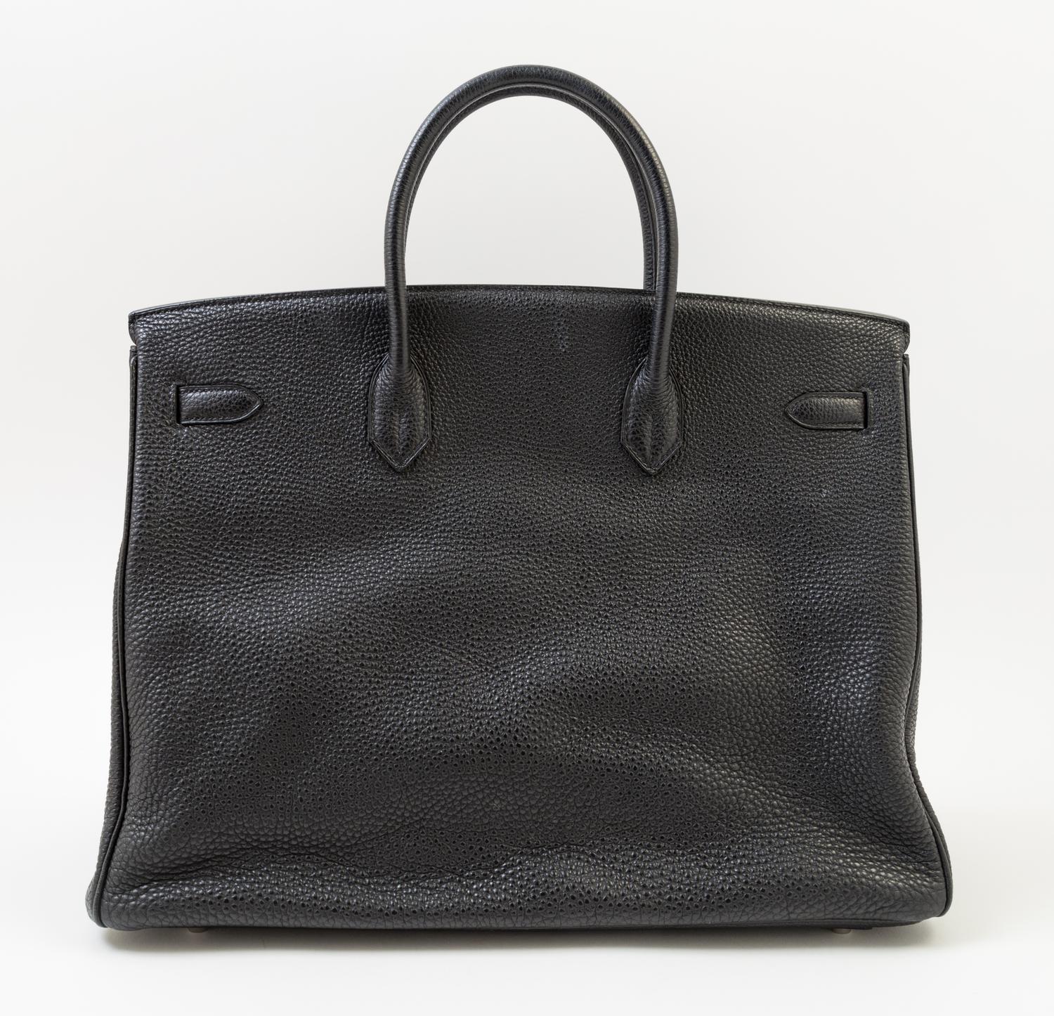 An Hermès Black Togo 40cm Birkin Bag, 16" x 11.25" x 8"; Handle drop: 5.5".