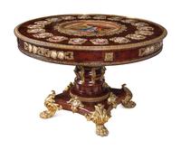 A Continental Gilt Metal and Vienna Style Porcelain Mounted Guéridon