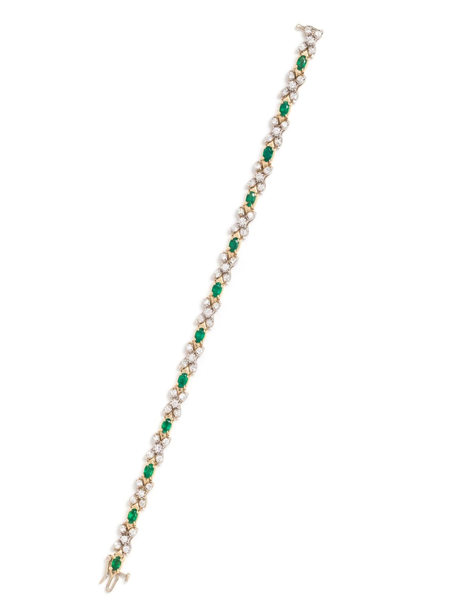 EMERALD AND DIAMOND BRACELET