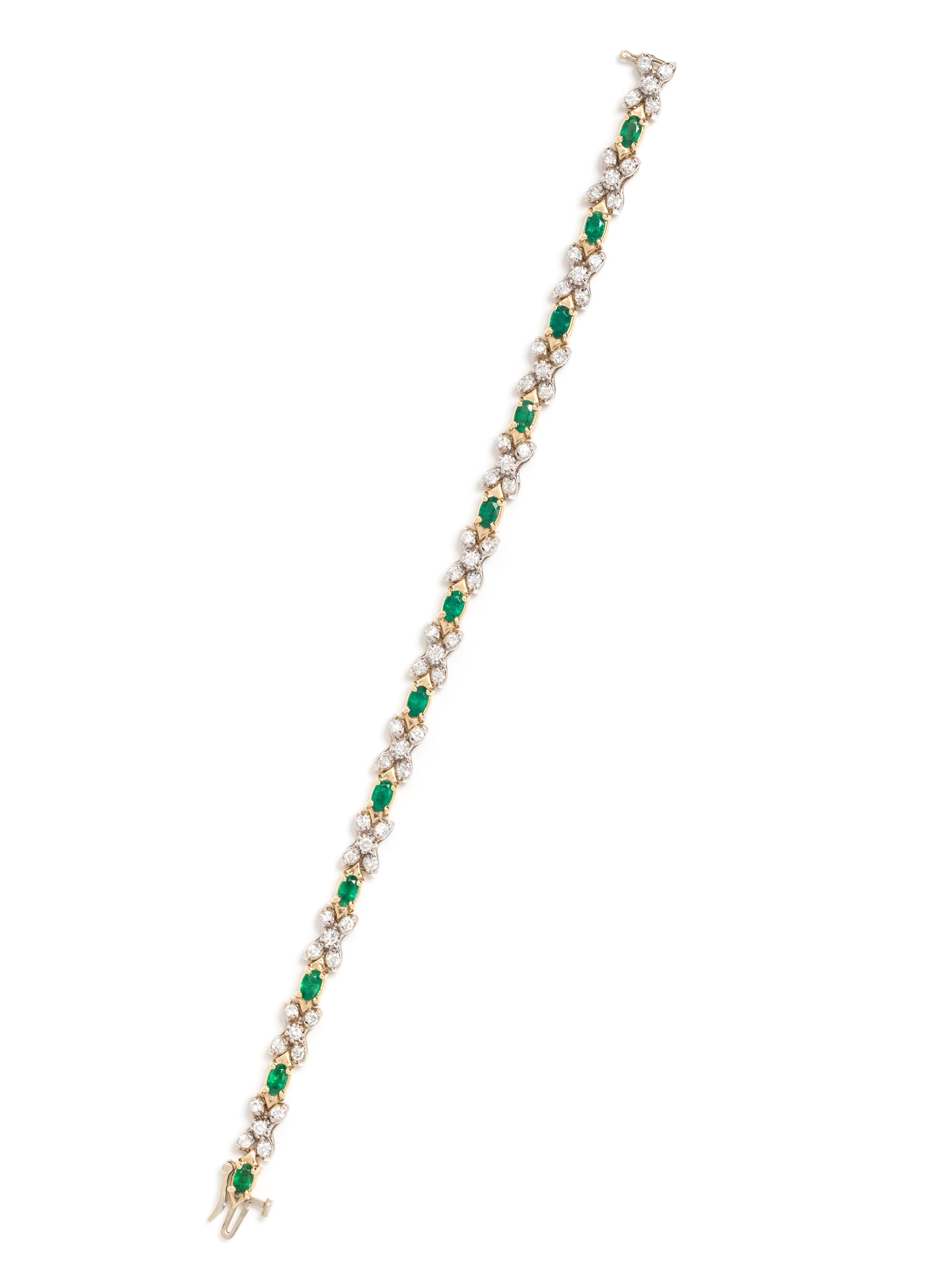 EMERALD AND DIAMOND BRACELET