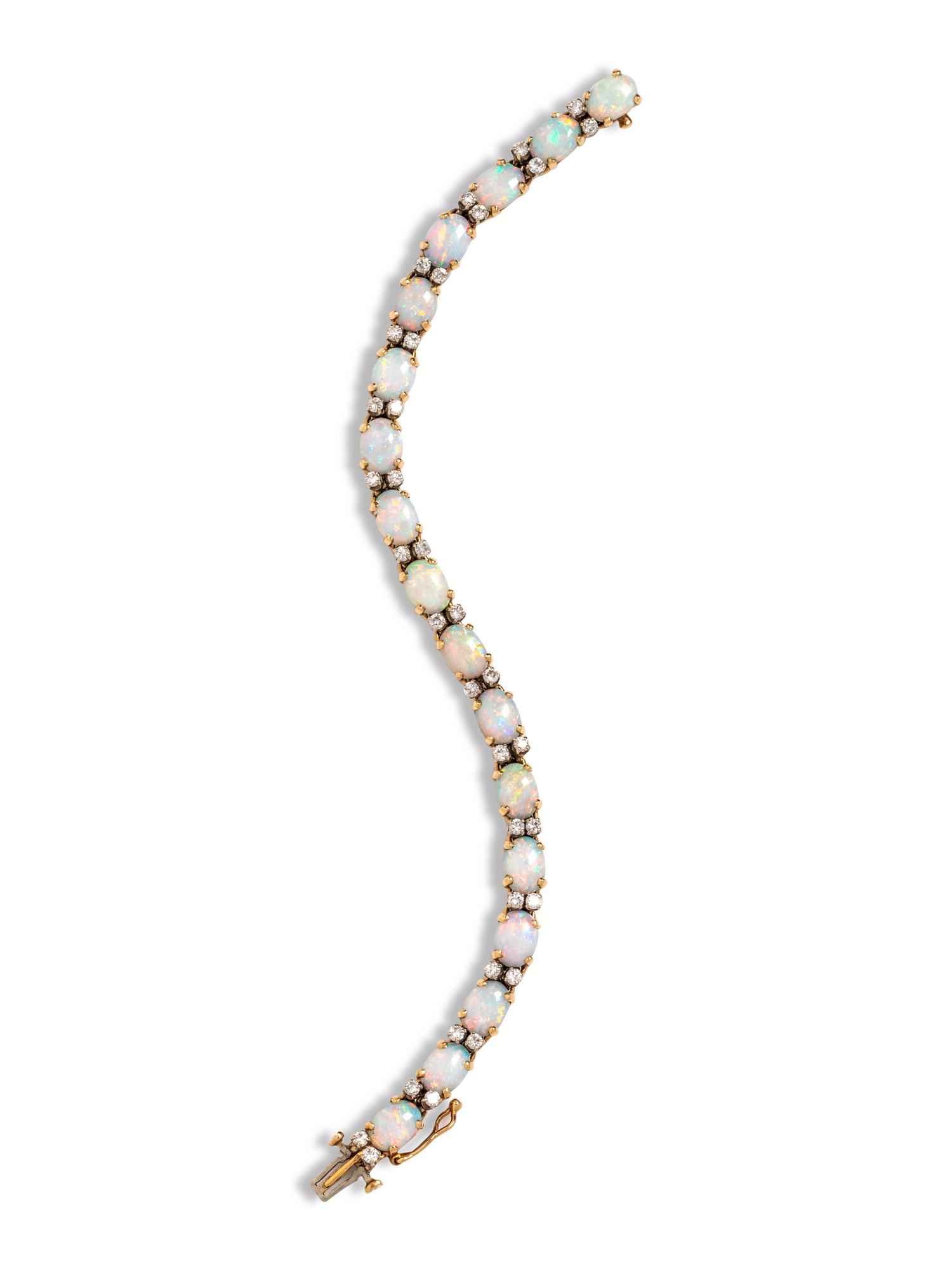 OPAL AND DIAMOND BRACELET