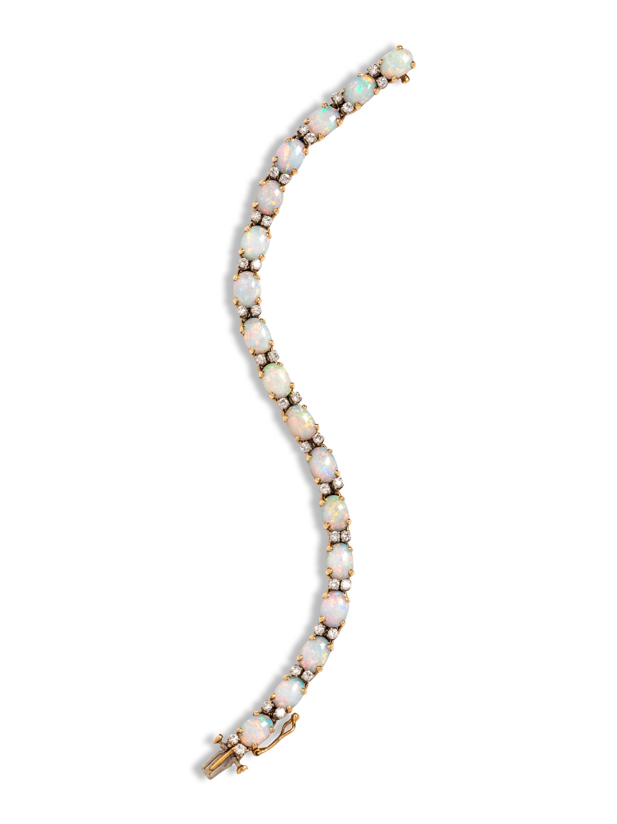 OPAL AND DIAMOND BRACELET