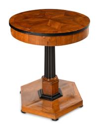 A Biedermeier Part Ebonized Birch Side Table