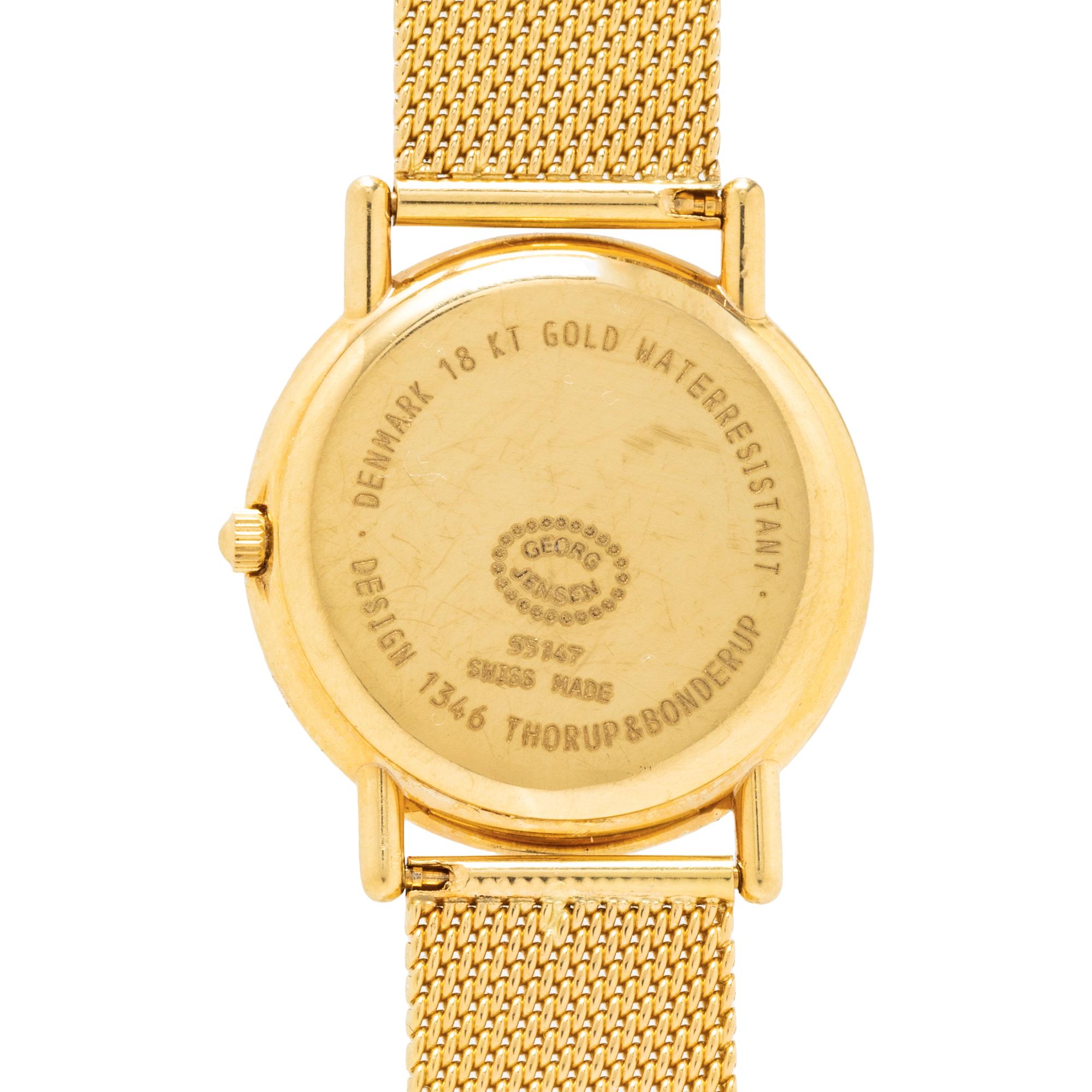 GEORG JENSEN, 18K YELLOW GOLD WATCH