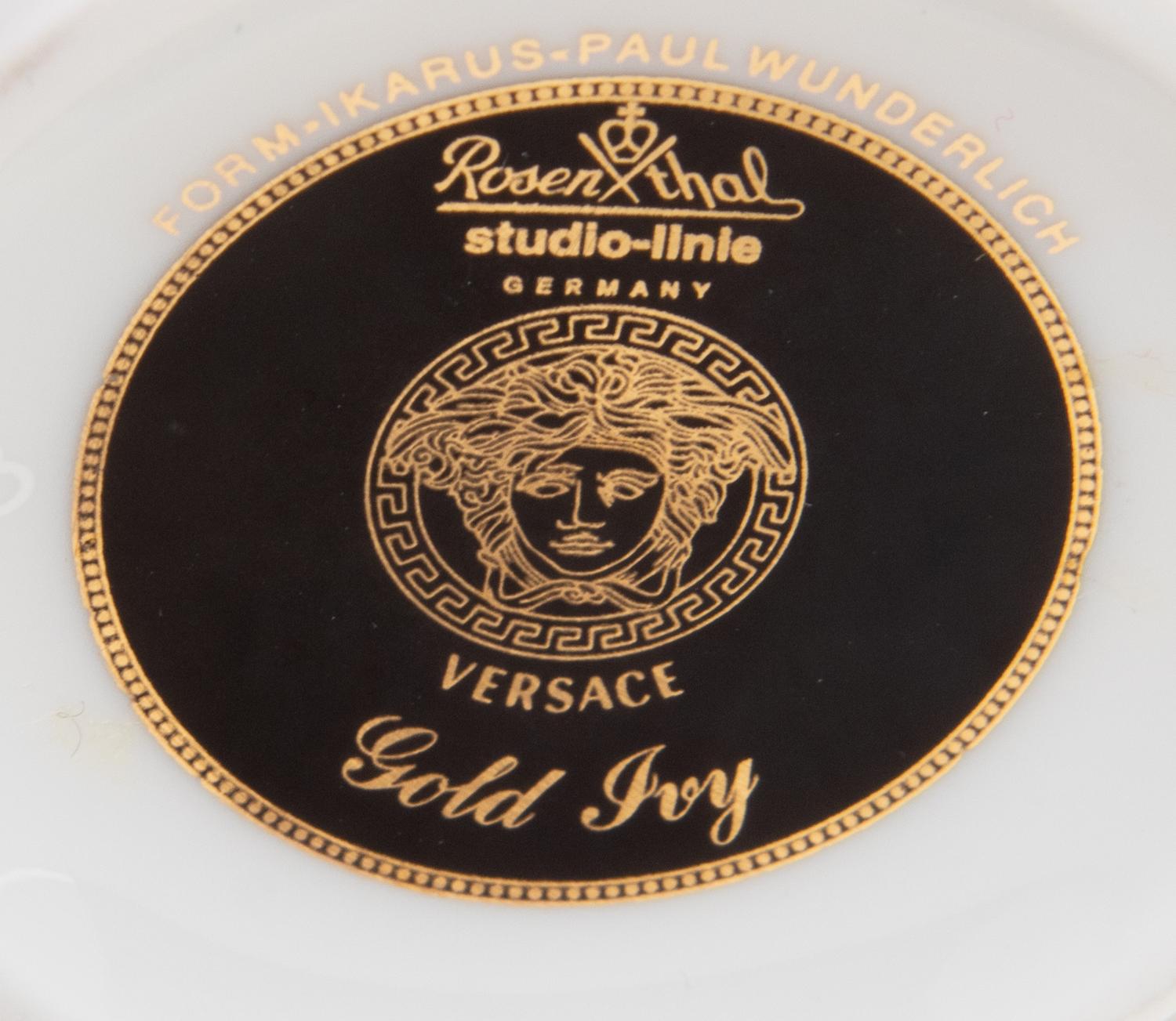 A Versace Gold Ivy Porcelain Dinner Service