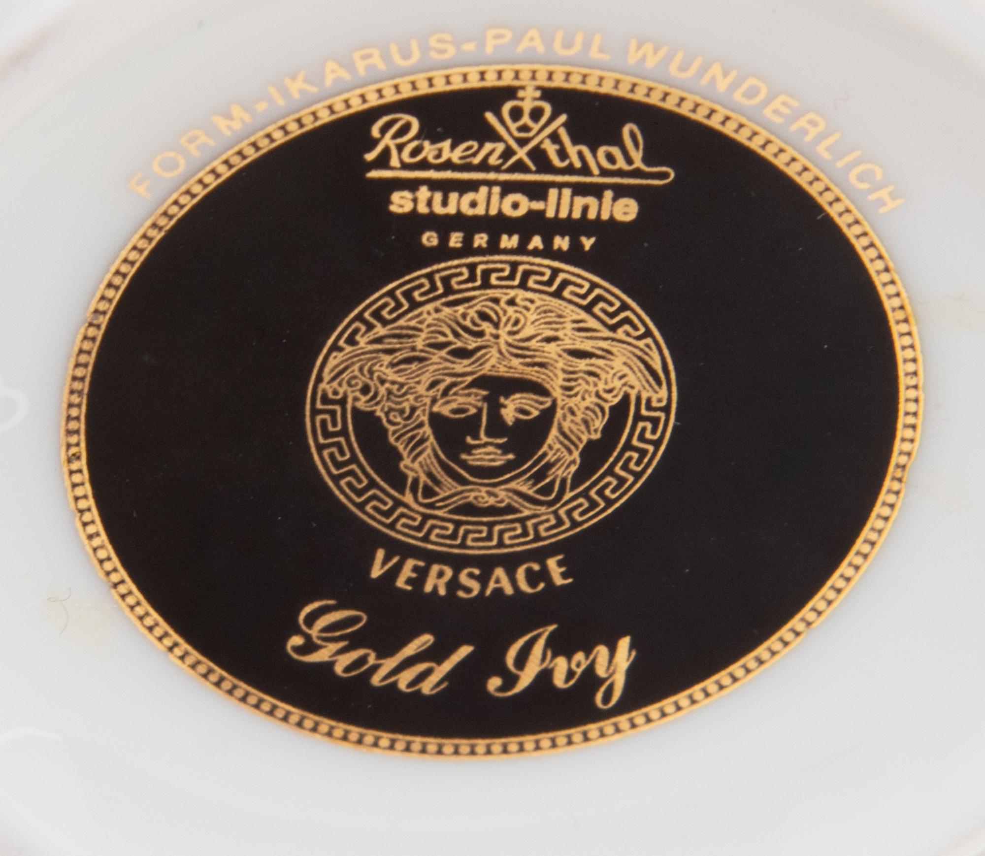 A Versace Gold Ivy Porcelain Dinner Service
