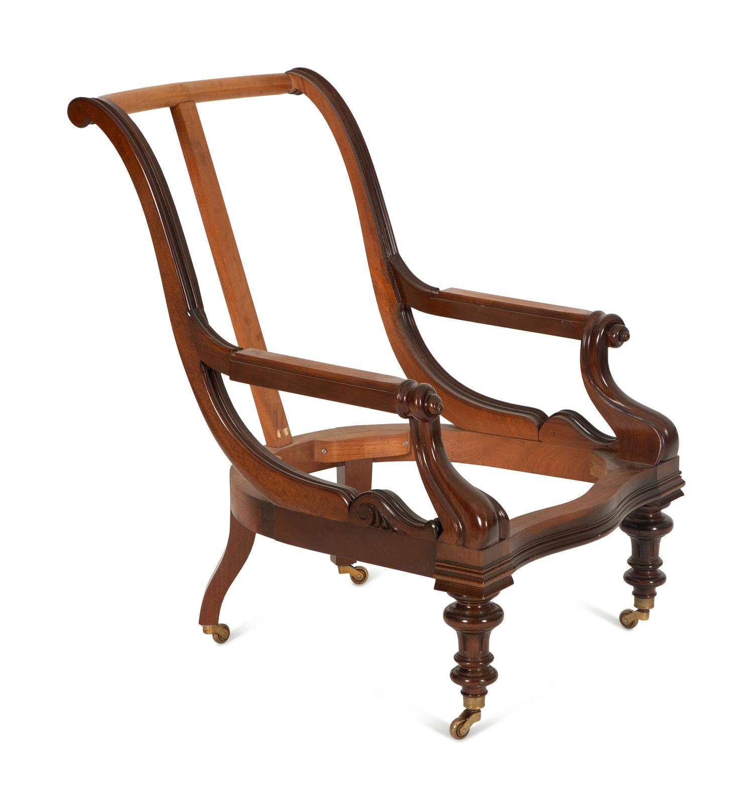 Three Georgian Style Mahogany Armchair Frames