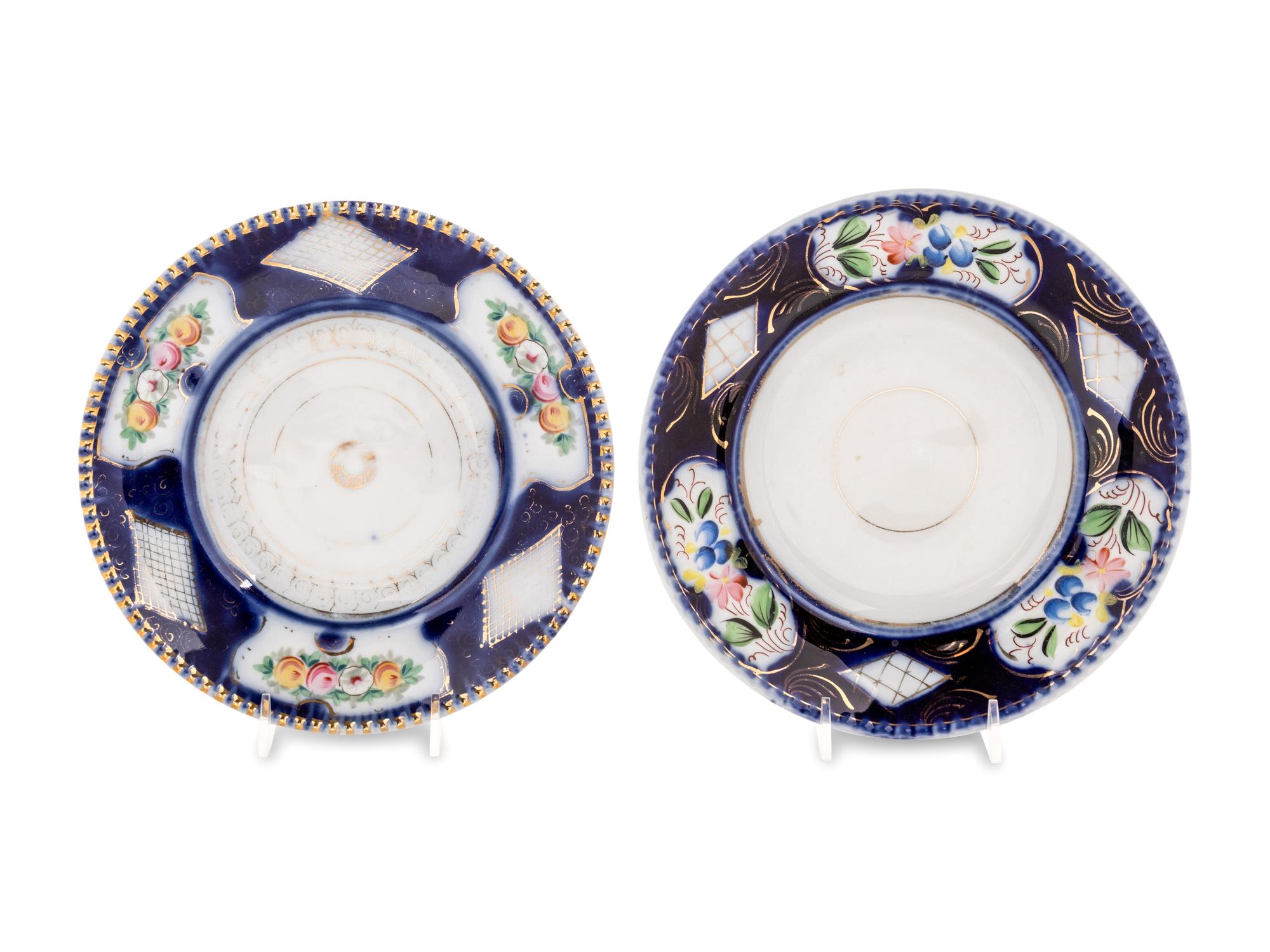 A Group of Two Russian Porcelain Chargers Made for the Turkish Market