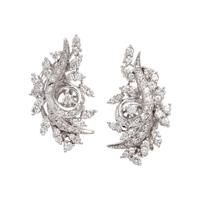 DIAMOND AND WHITE GOLD EARRINGS