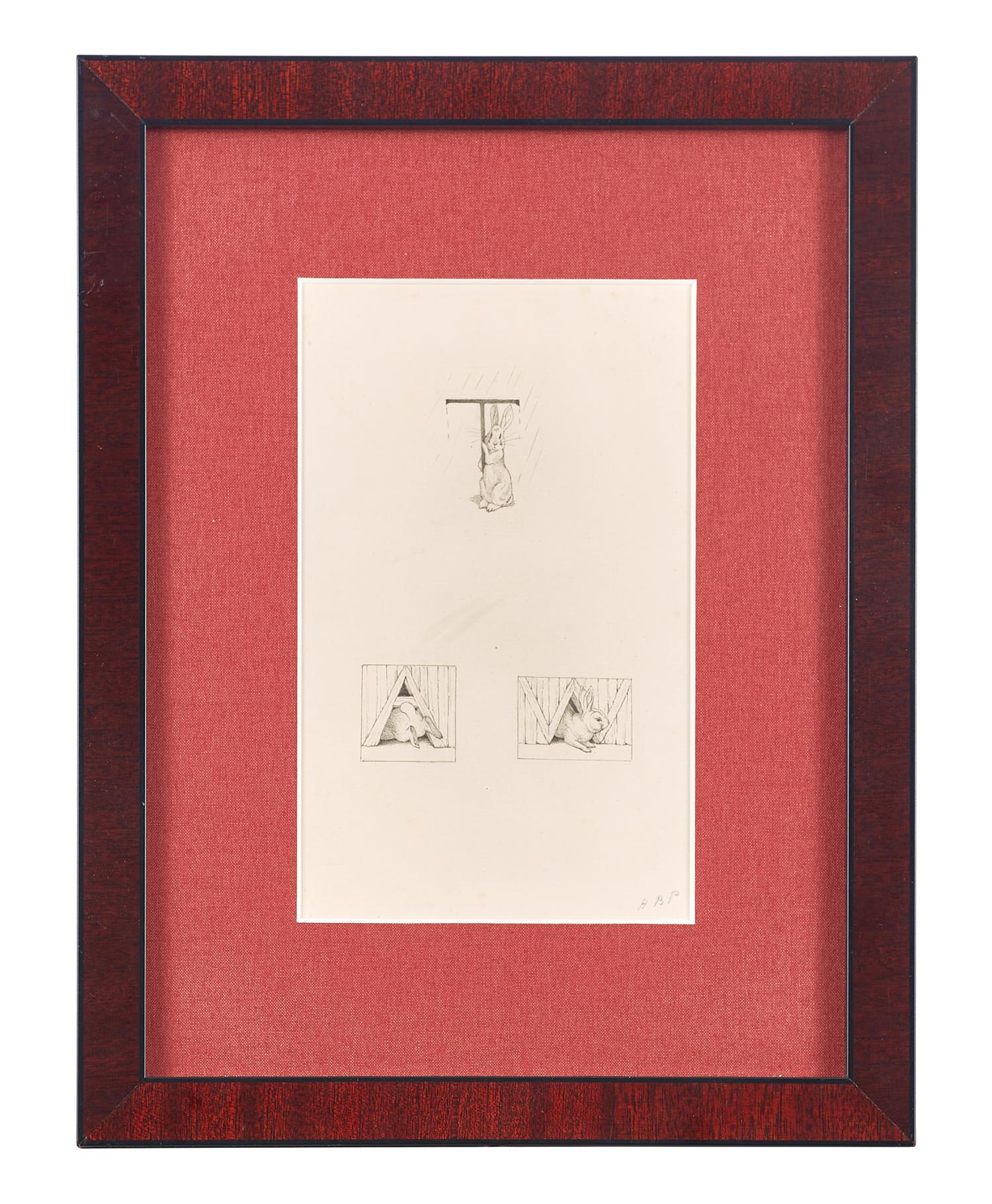 Initials T. A. and W. with Rabbit Motifs , ca. 1890s