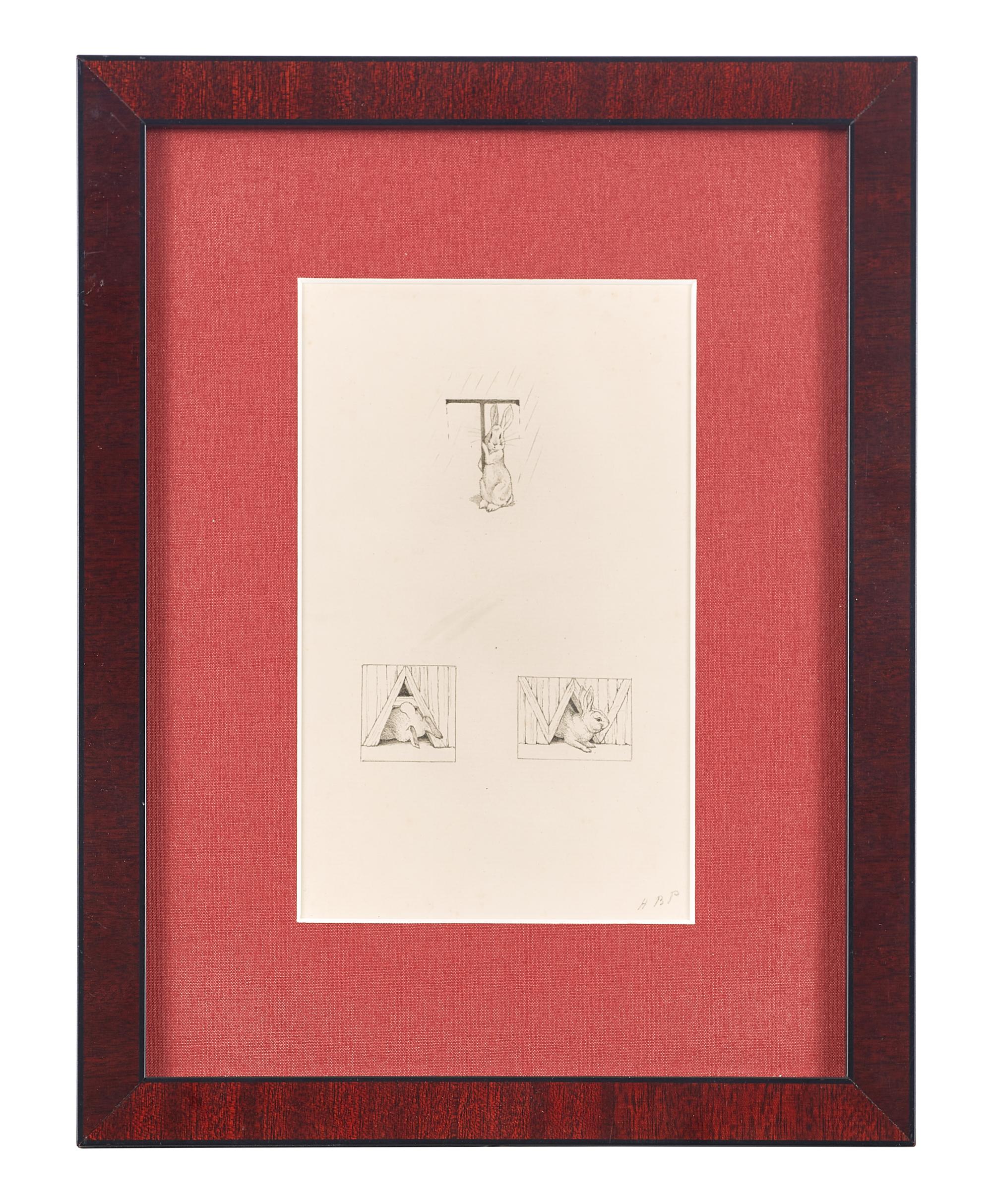 Initials T. A. and W. with Rabbit Motifs , ca. 1890s