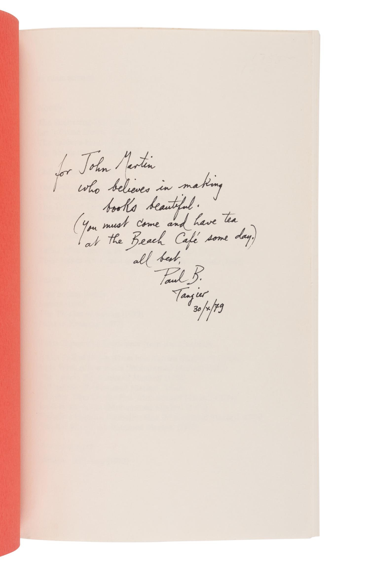 [FINE PRESS -- BLACK SPARROW PRESS]. BOWLES, Paul (1910-1999). Collected Stories 1939-1976 . Santa Barbara: Black Sparrow Press, 1979.