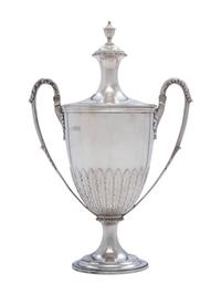 An English Silver Lidded Urn