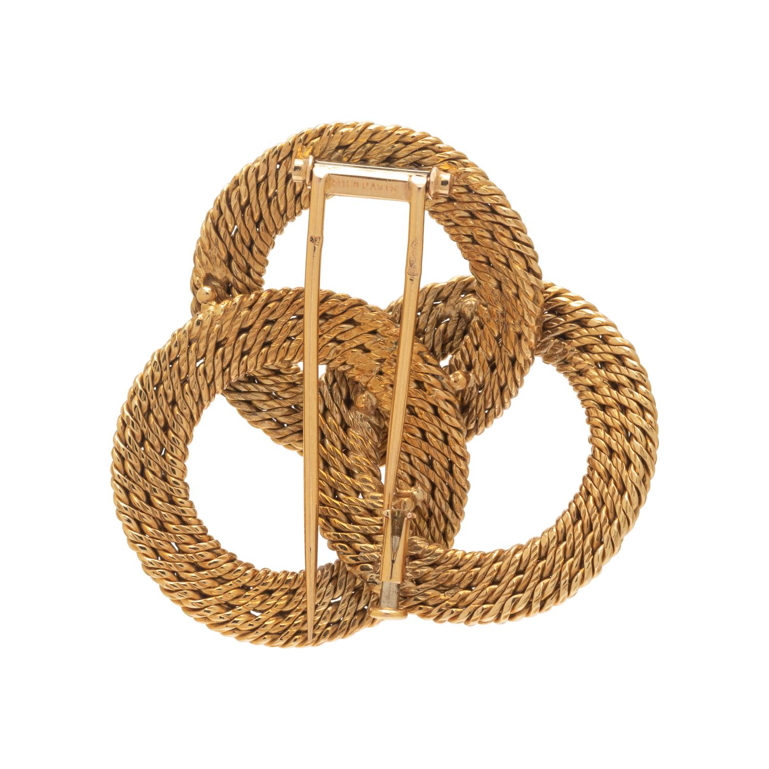 FRED, GEORGES L'ENFANT, YELLOW GOLD BROOCH