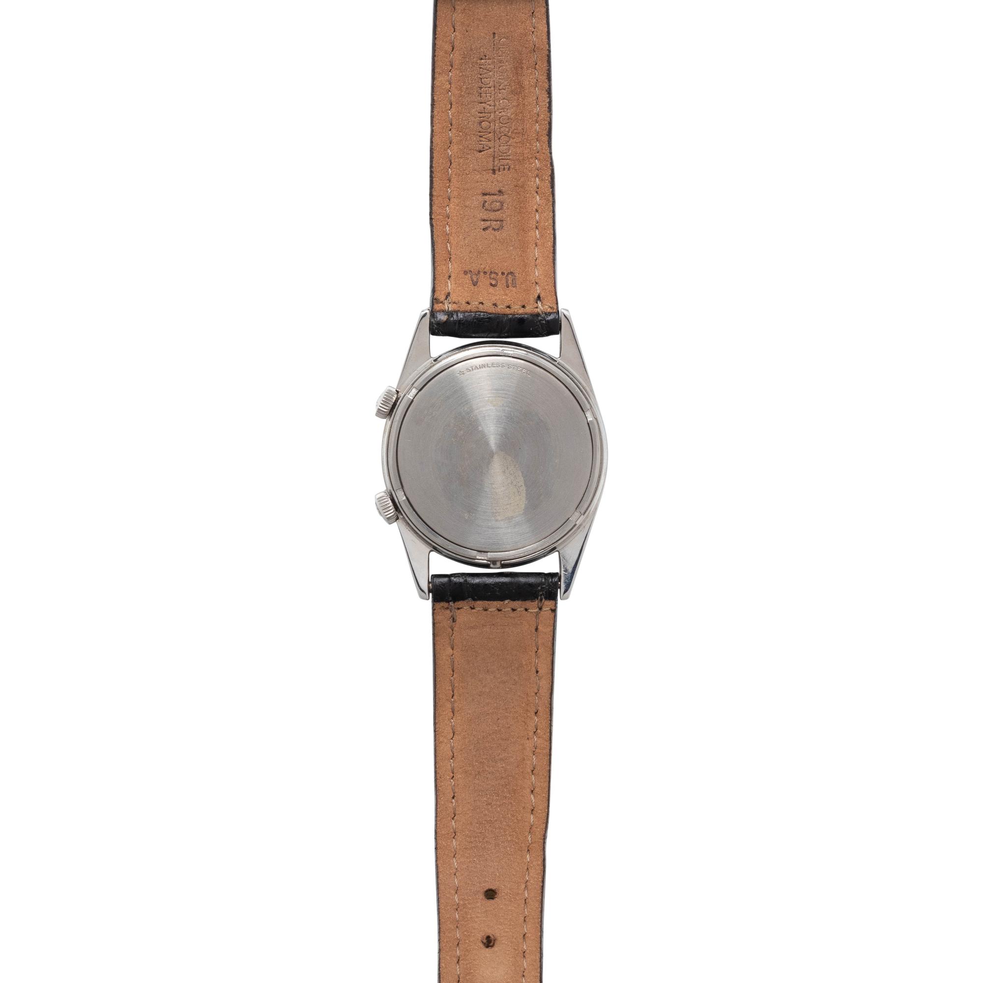 LeCOULTRE, VINTAGE, STAINLESS STEEL 'WRIST ALARM' WRISTWATCH