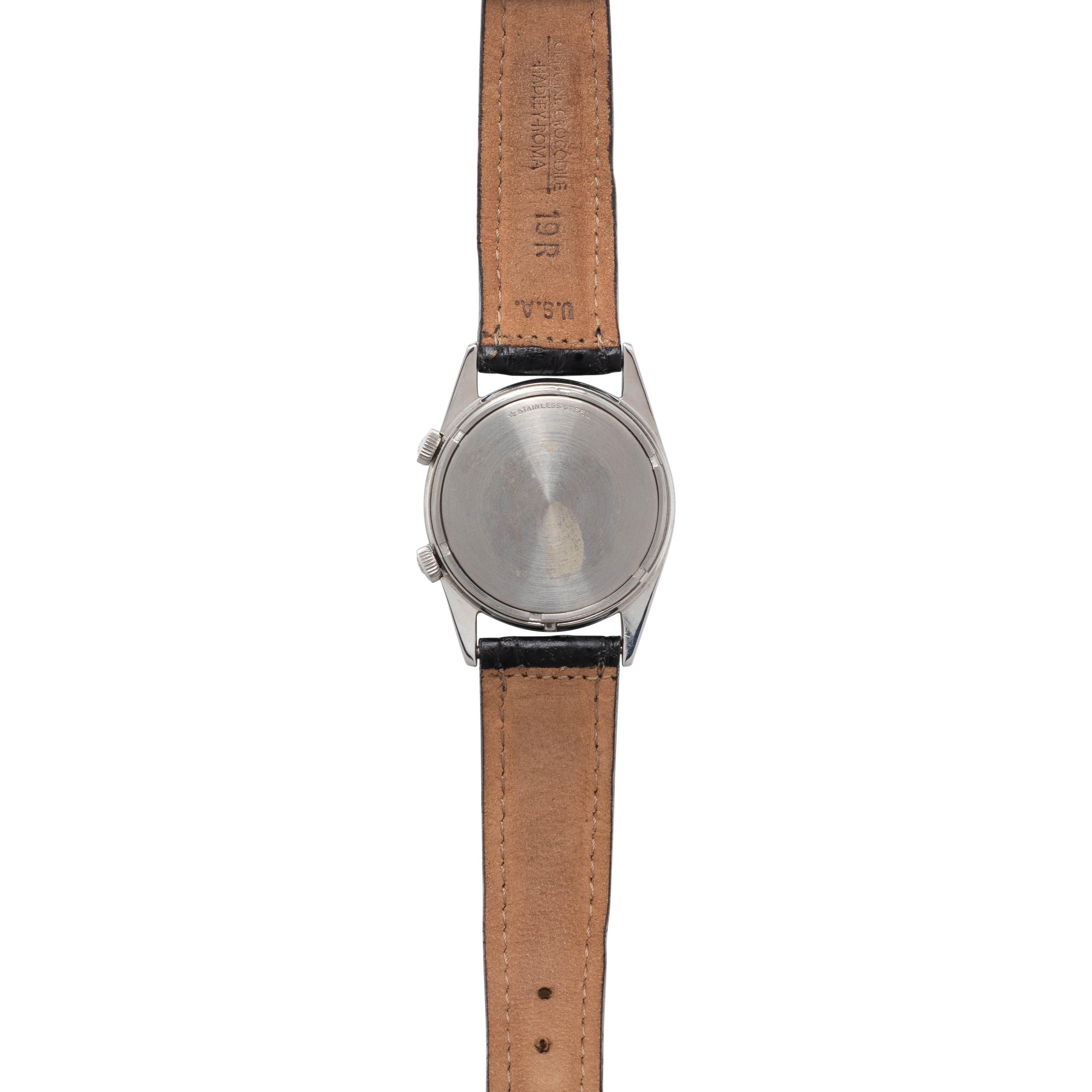 LeCOULTRE, VINTAGE, STAINLESS STEEL 'WRIST ALARM' WRISTWATCH