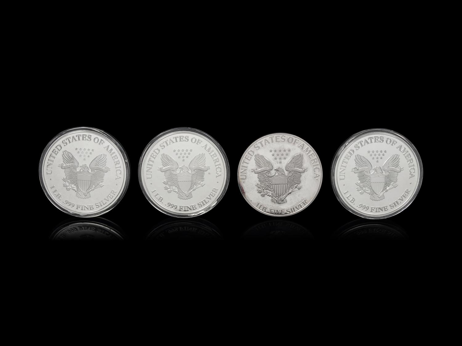 [PRIVATE ISSUE] Four 1-Pound Silver Rounds