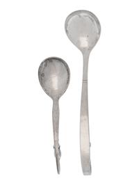 Two Silver Serving Spoons