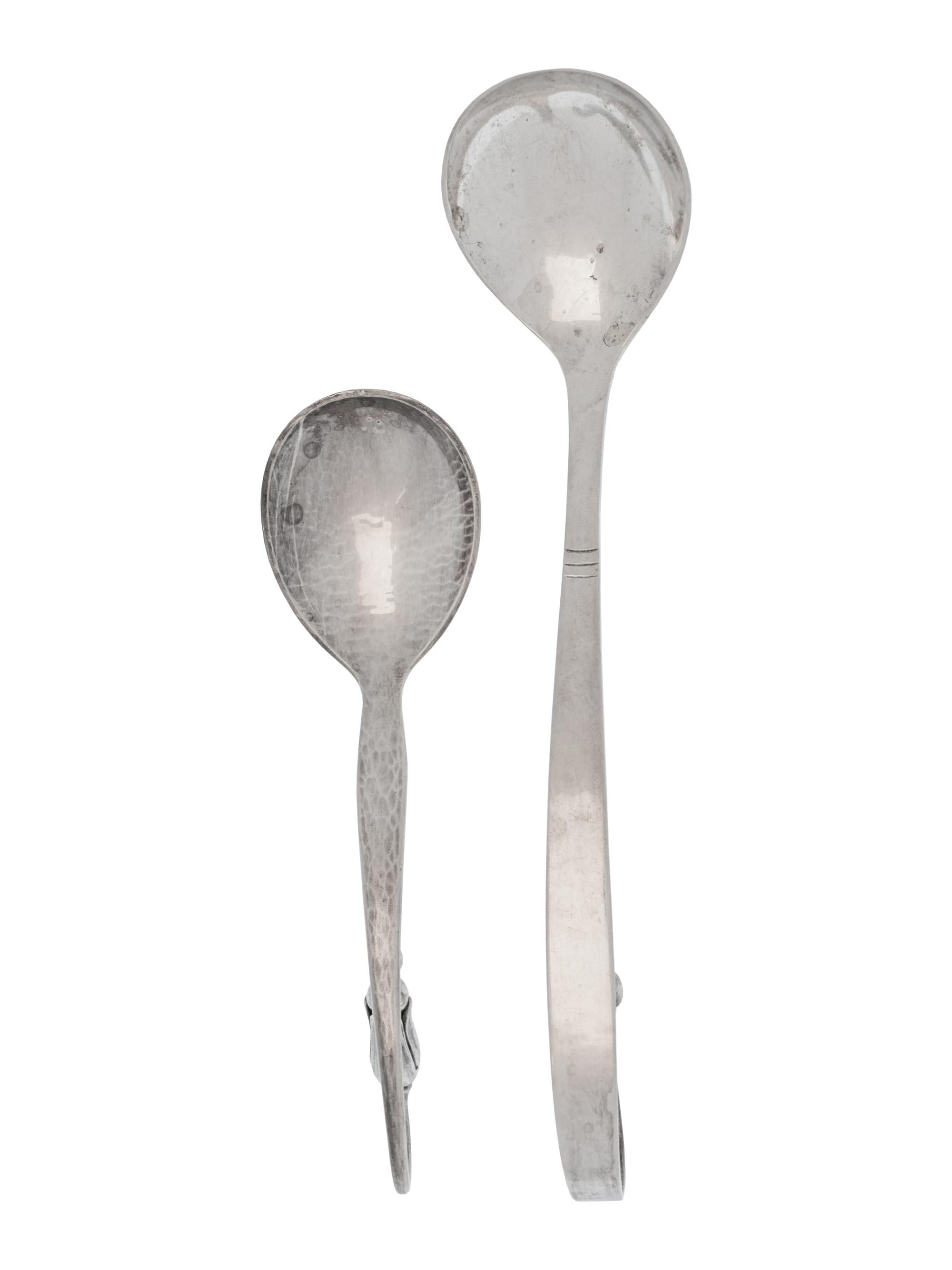 Two Silver Serving Spoons