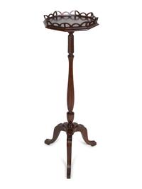 A George III Style Carved Mahogany Plant Stand