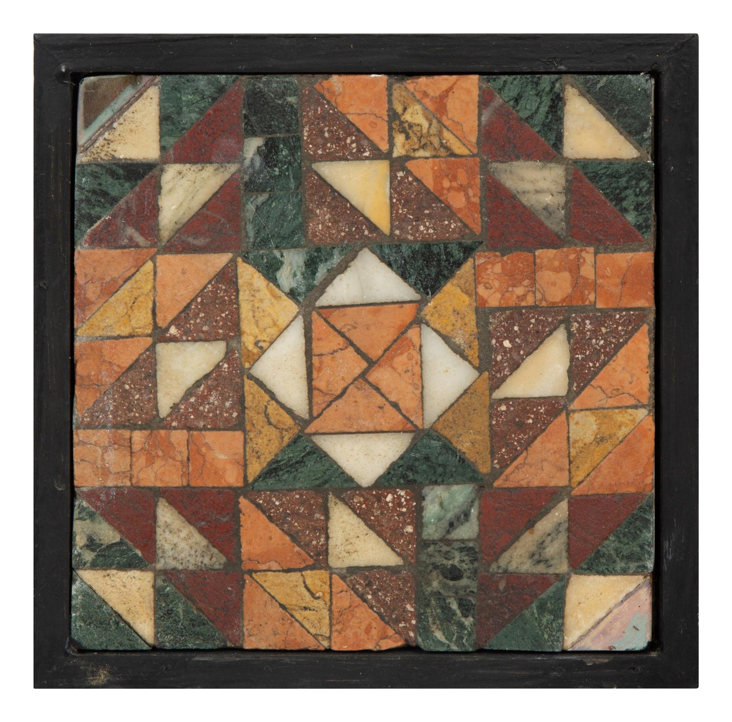 An Italian Marble Mosaic Plaque