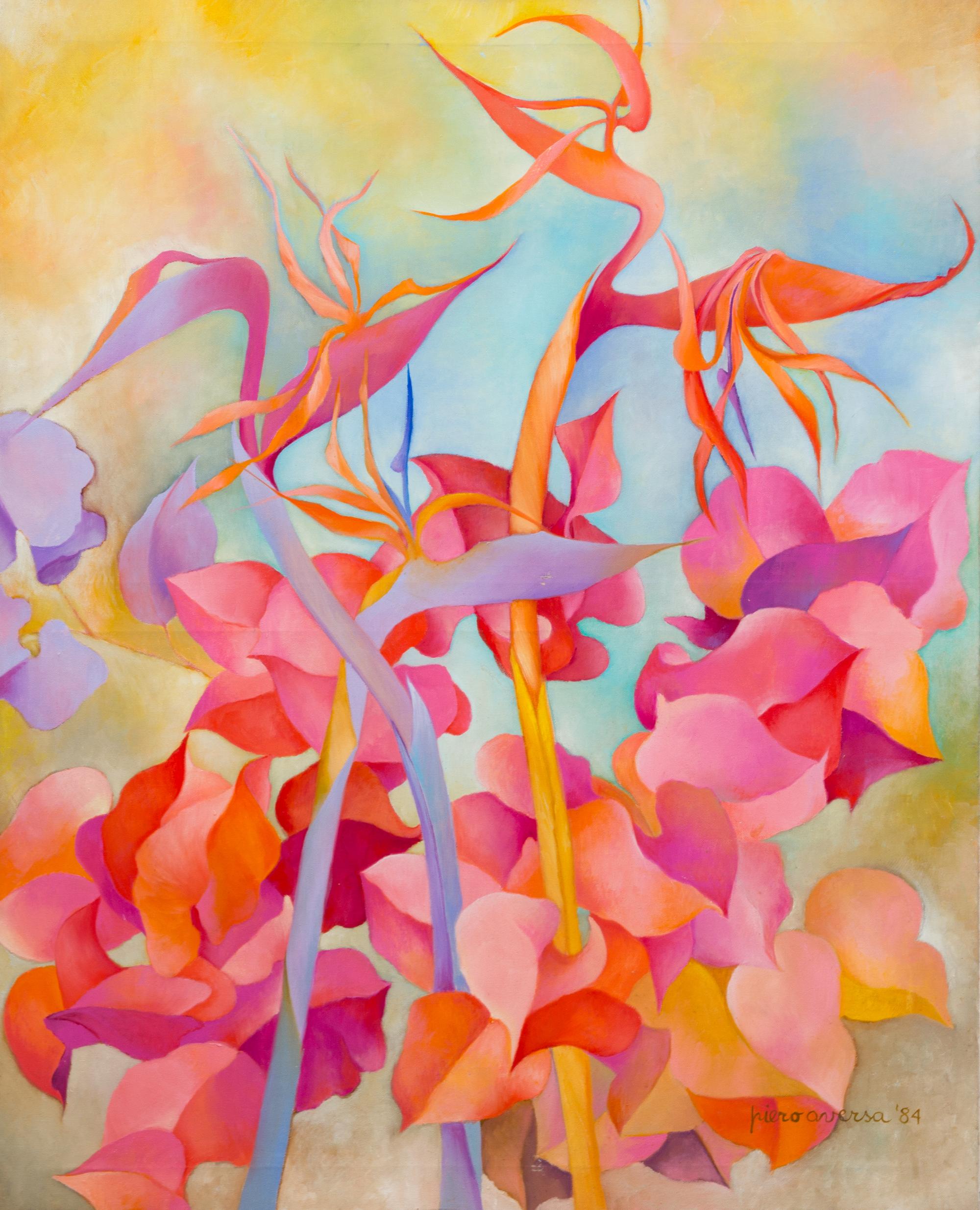 Piero Aversa, (Italian, 1928-1990), Flowers, 1984